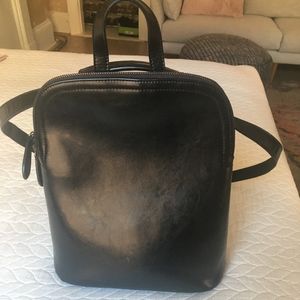 Black Leather Backpack